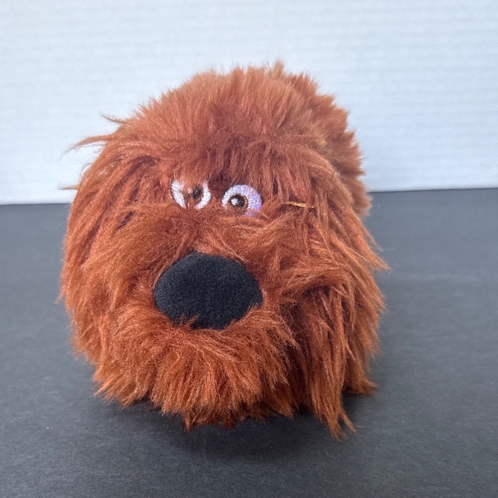 Ty Beanie Babies The Secret Life of Pets Duke Plush Dog Brown Shaggy 8 inch 2016
